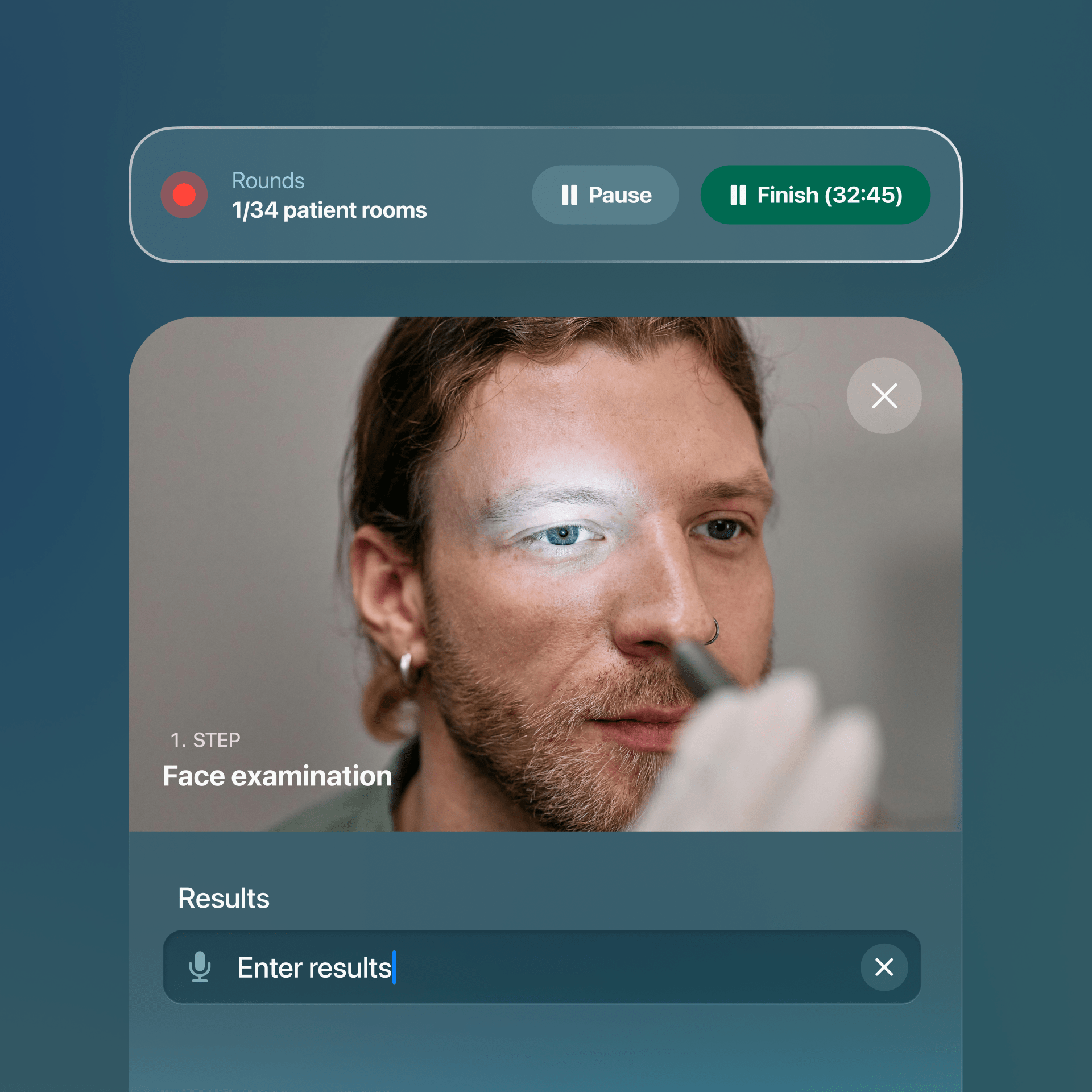 Image of a patient examination from Apple Vision Pro