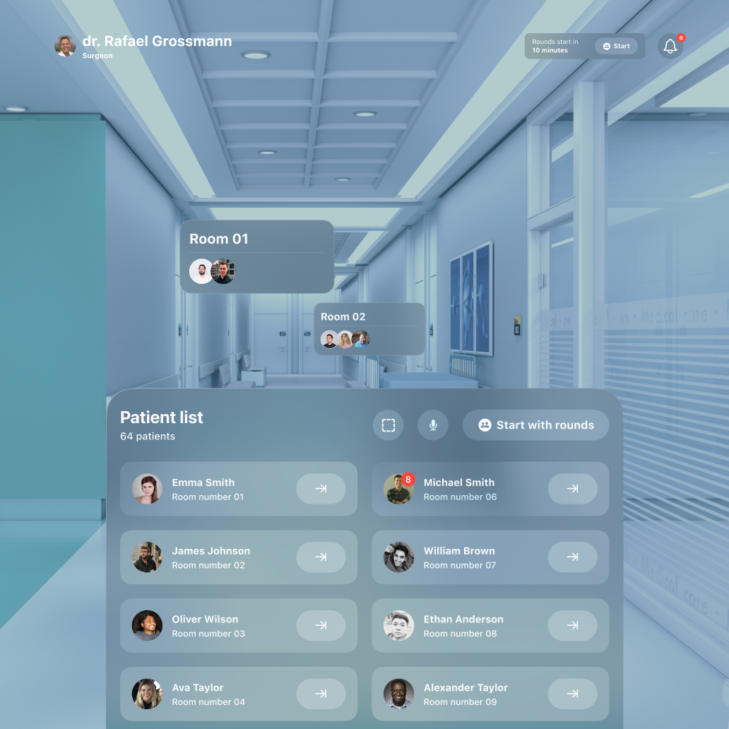 Wallpaper of a virtual room on Apple Vision Pro