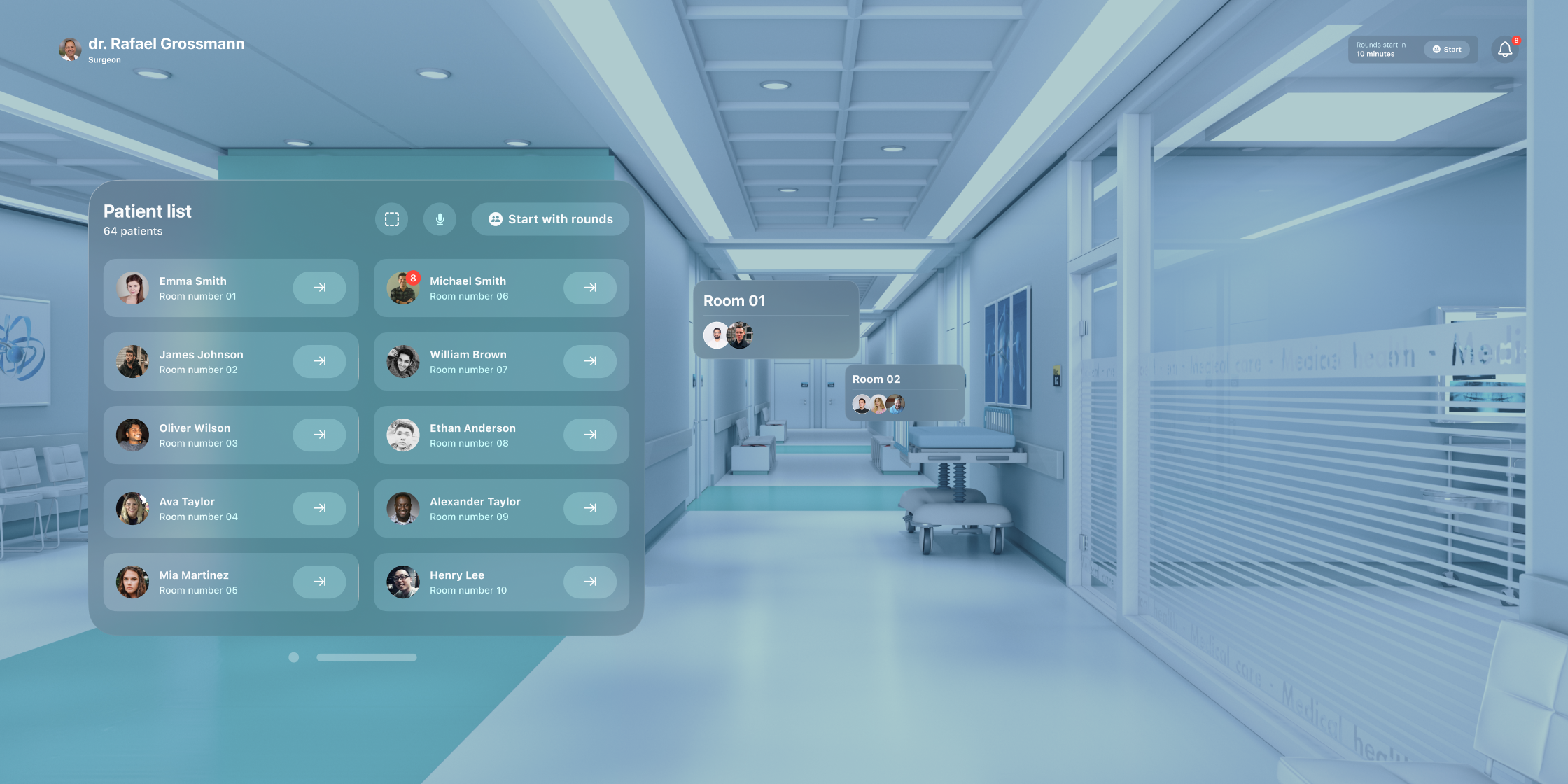 Wallpaper of a virtual room on Apple Vision Pro