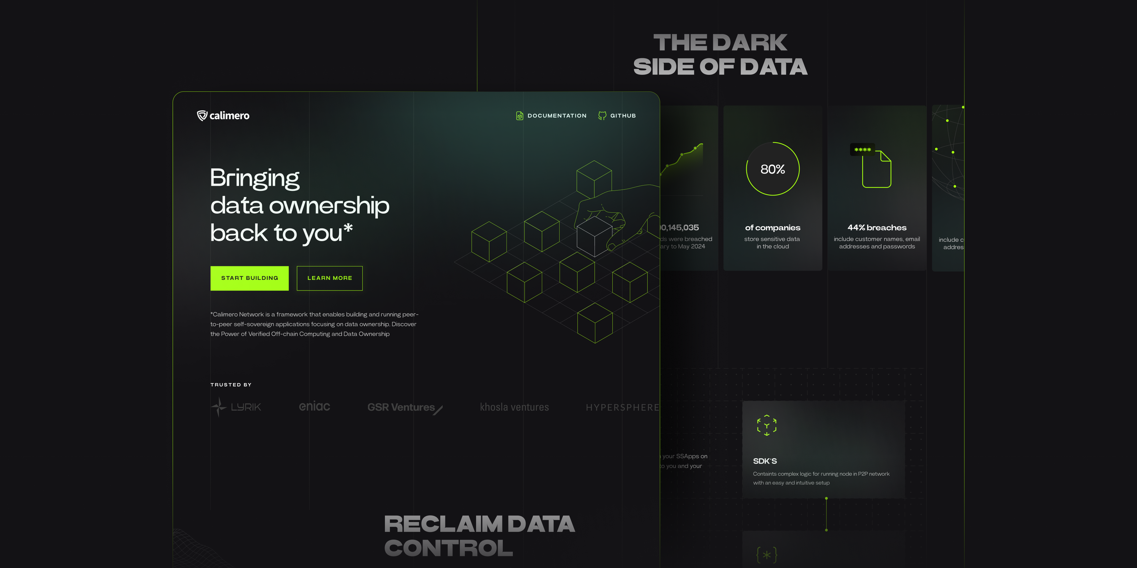 Calimero - Landing Page Showcase