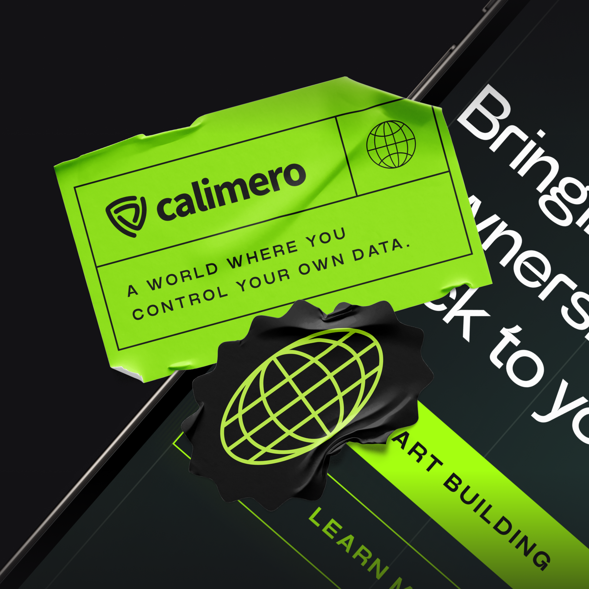 Calimero - A World Where You Control Your Own Data, stickers