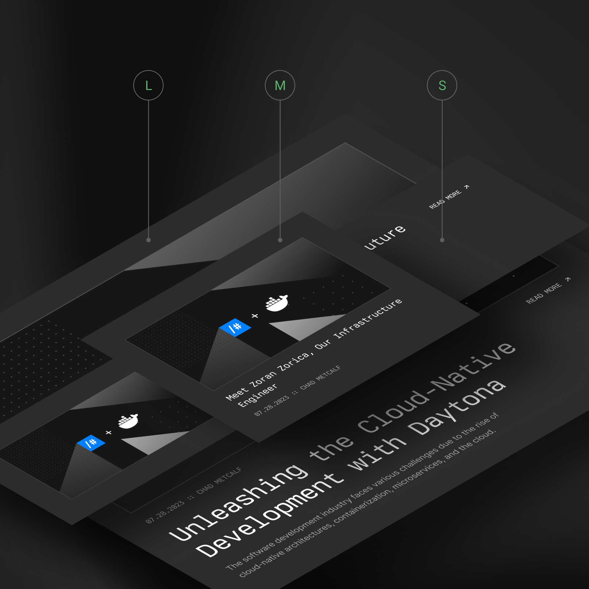 Daytona responsive cards layout
