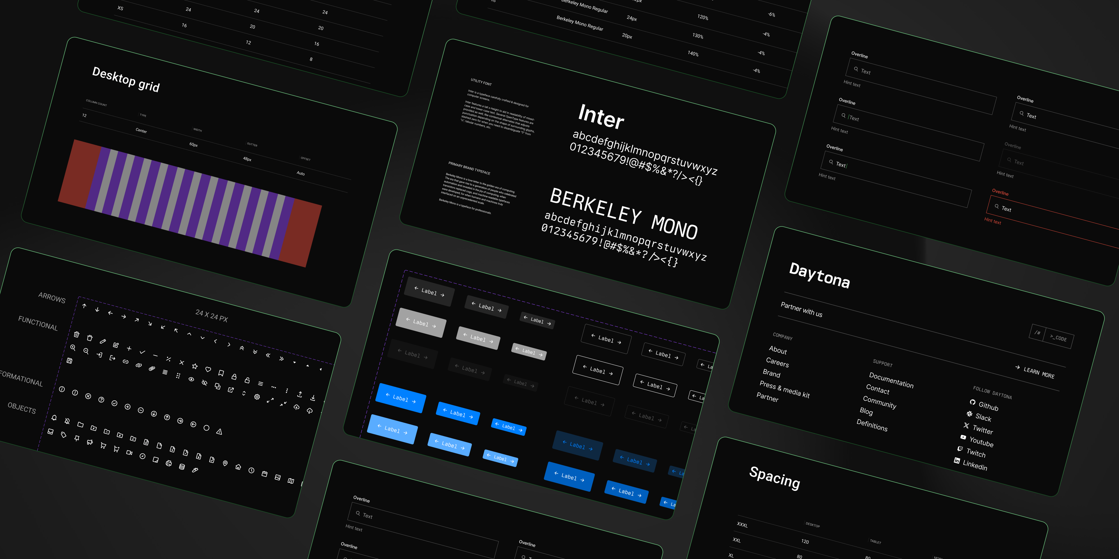 All screen design system layout