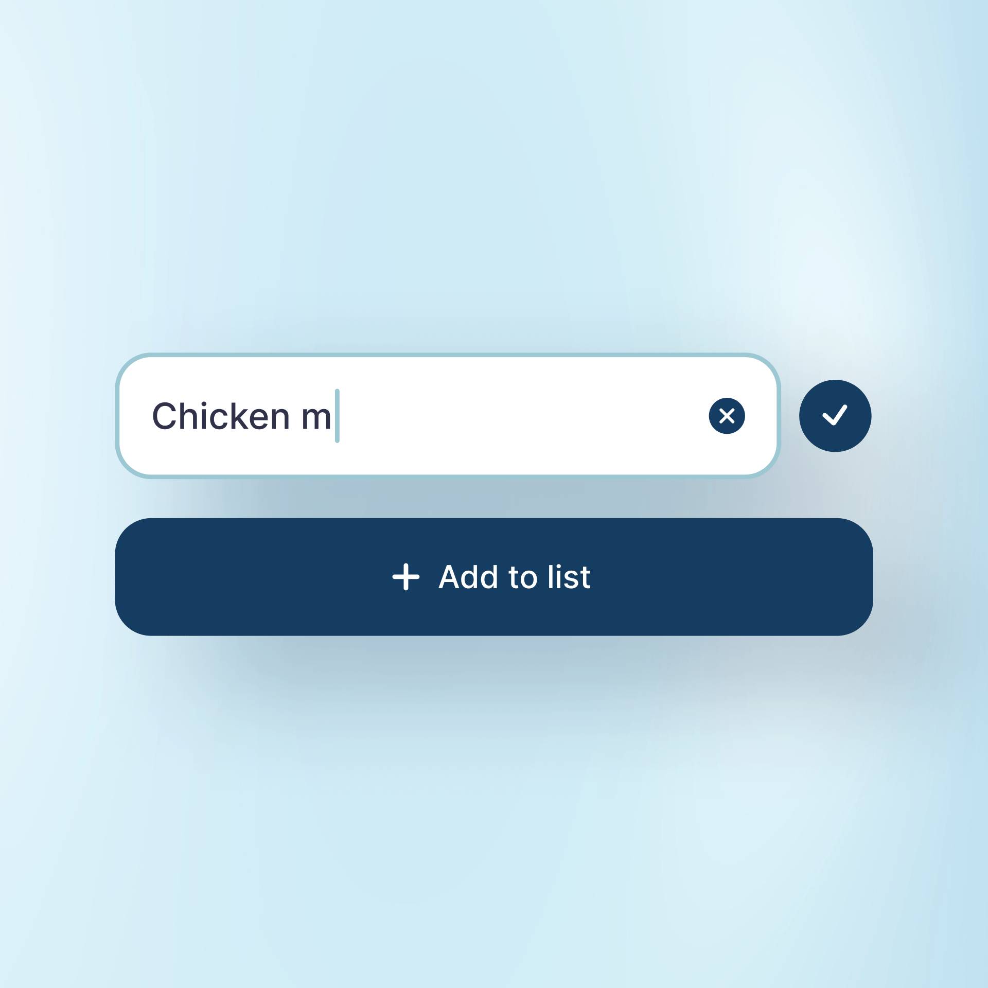 Nutricionist input screen image
